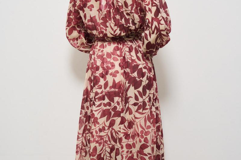 Abito donna lungo floreale in voile 13631 IACCA2586 FORTE FORTE 