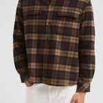 Camicia uomo a quadretti marrone M24300096 TURKISHCOFFEE SAMSØE SAMSØE 