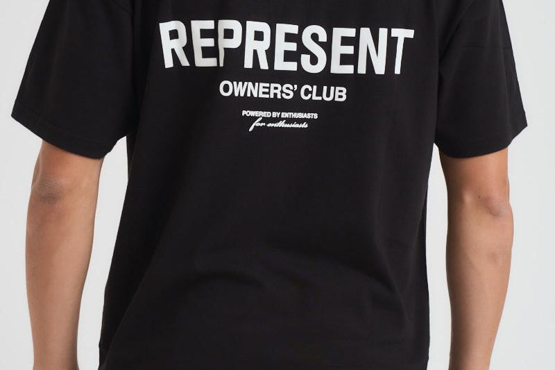 T-shirt uomo girocollo nera OCM41114 BLACK REPRESENT 