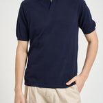 Polo uomo in maglia blu SLOANCOTTON 61 MC2 SAINT BARTH 