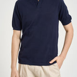 Polo uomo in maglia blu SLOANCOTTON 61 MC2 SAINT BARTH 
