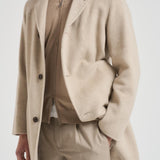 Cappotto uomo monopetto midi beige F09MUC952D 33023 MONTECORE 