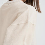 Maglia donna cropped panna GWP02203 P00212211616 GOLDEN GOOSE 