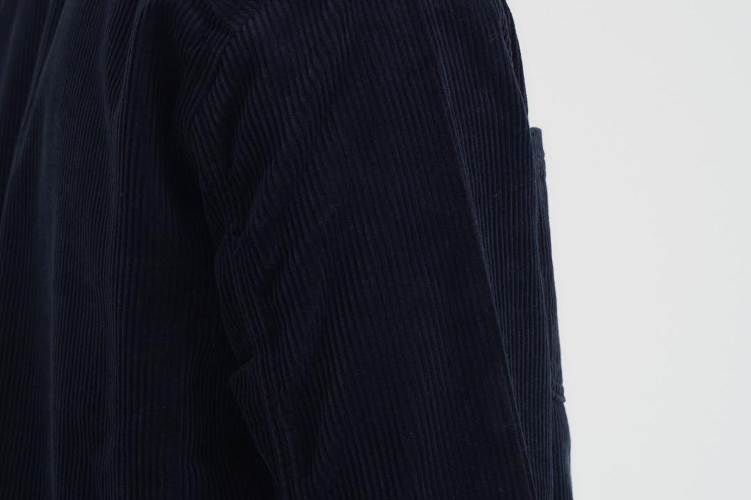 Overshirt uomo in velluto a coste blu 1000541 460 LES DEUX 