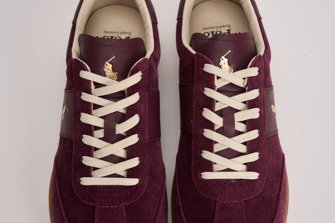 Sneakers uomo in suede e pelle bordeaux 809973707 003 RALPH LAUREN 