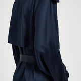 Trench donna lungo viscosa blu 11779 NAVY ANINE BING 