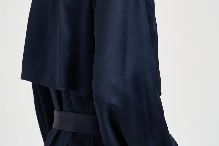 Trench donna lungo viscosa blu 11779 NAVY ANINE BING 