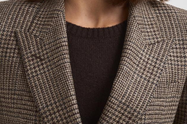 Giacca donna doppiopetto J Parigi pied de poule marrone JPARIGI10B 440010MORO TAGLIATORE 