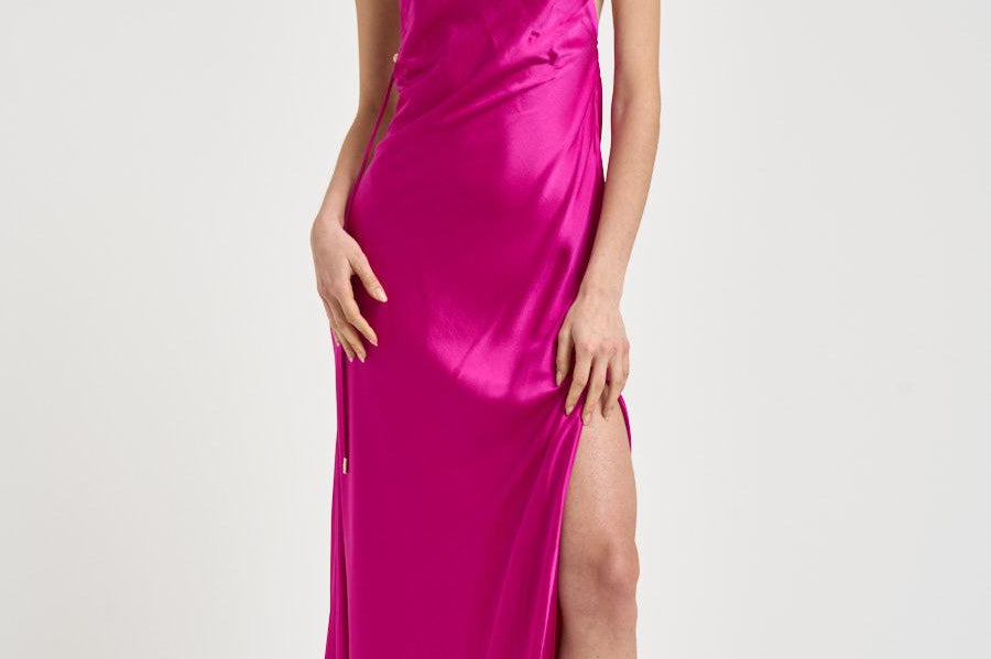 Abito donna lungo fuxia 626SS6815S FUCHSIA DANAME 