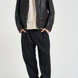 Giacca uomo in pelle nera GMP02531 P00230140249 GOLDEN GOOSE 