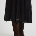 Gonna donna Ezra lunga in maglia nera JU0371FB C2L03I01BK ISABEL MARANT 