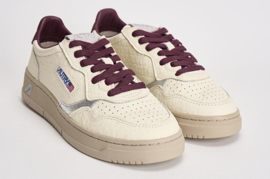 Sneakers donna Medalist panna e bordeaux AULW NE19 AUTRY 