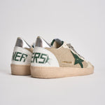 Sneakers uomo Ball Star beige e verde GMF00117 F00816183257 GOLDEN GOOSE 