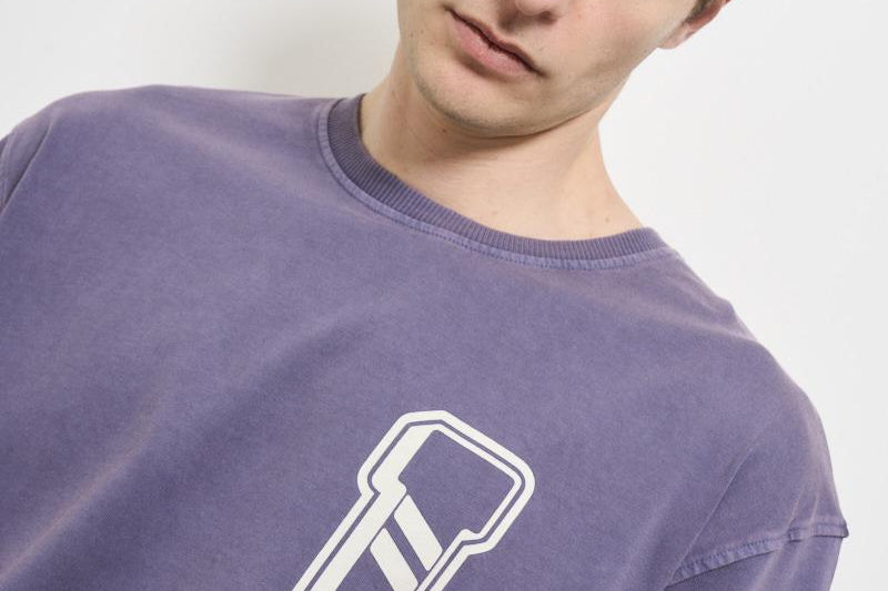 T-shirt uomo girocollo viola LDM101215 365365GREYSTONE LES DEUX 