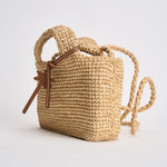 Borsa donna in rafia naturale ecru V8.8EW NATURAL MANEBI' 