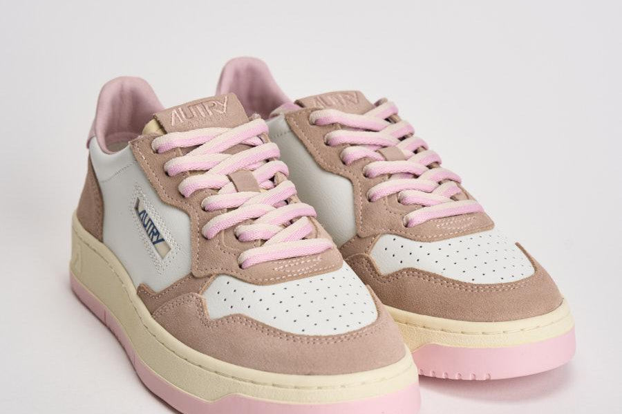 Sneakers donna Medalist Low bianca e rosa AULW BW01 AUTRY 
