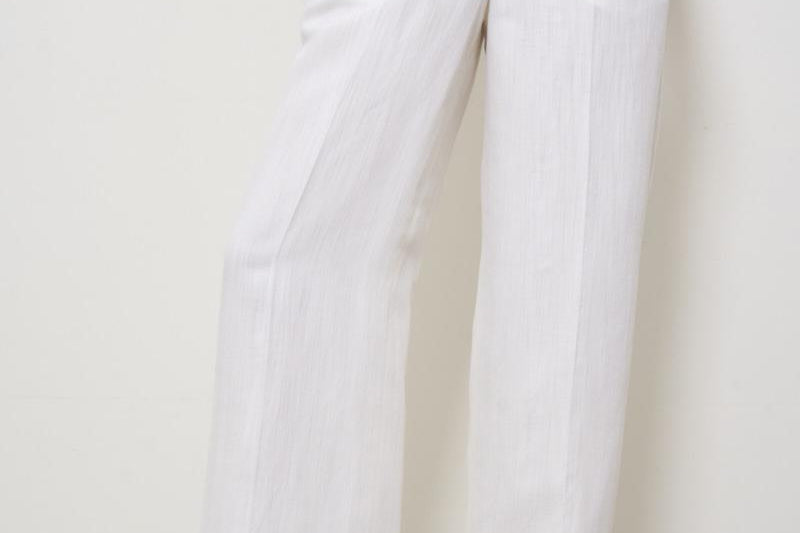 Pantalone donna a palazzo bianco P04335 1920001 PESERICO 