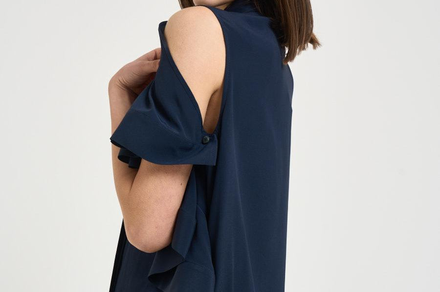 Blusa donna Jamila blu F6ST07 N08 LIVIANA CONTI 