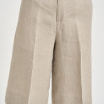 Bermuda donna in lino beige JOSEPHINE 43 BRIGLIA 