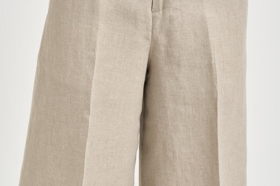 Bermuda donna in lino beige JOSEPHINE 43 BRIGLIA 
