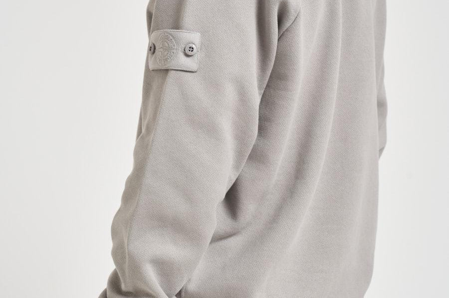 Felpa uomo girocollo grigio chiaro 6100028 S0F42V0064 STONE ISLAND 