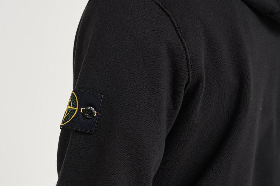 Felpa uomo con zip nera 6100061 S0051V0029 STONE ISLAND 