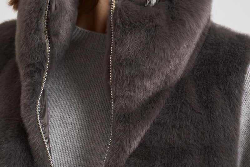 Piumino gilet eco fur donna PI002122D 9480 HERNO 