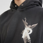 Felpa uomo Archangel grigio antracite MLM4238 BLACK REPRESENT 
