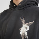 Felpa uomo Archangel grigio antracite MLM4238 BLACK REPRESENT 