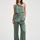 Top monospalla Carmita donna verde salvia Y6SM03 S29 SEMICOUTURE 