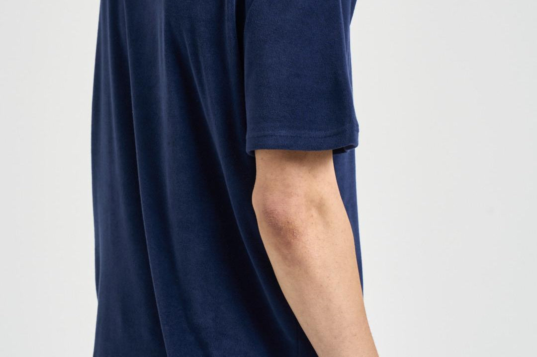 T-shirt uomo girocollo in spugna blu 710A12492 005 RALPH LAUREN 