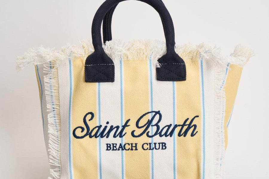 Borsa donna colette a righe gialla e bianca COLETTE 02600L MC2 SAINT BARTH 