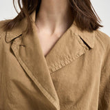 Trench donna corto doppiopetto cammello S1183 191 BAZAR DELUXE 