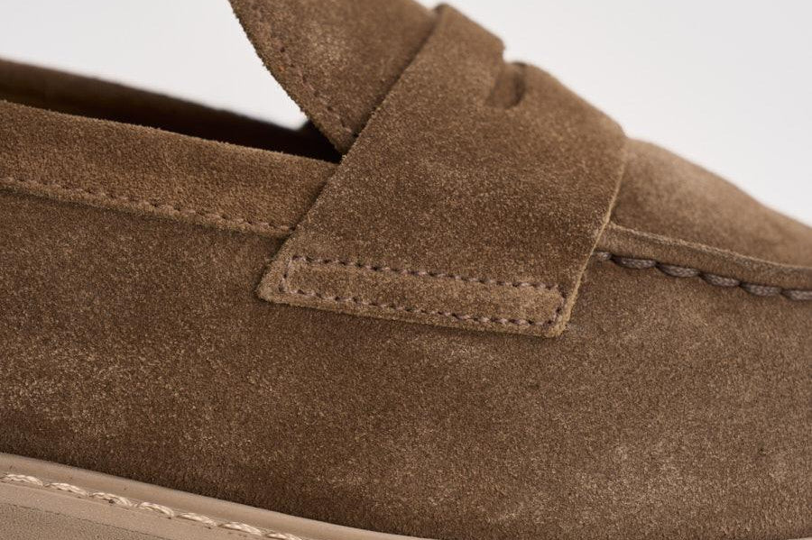 Mocassino uomo in suede tortora 2405 VISONEM08 DOUCAL'S 