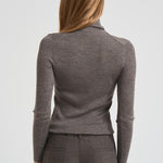 Dolcevita donna tortora a costine D512552X LEILA024CASTAGNA P.a.r.o.s.h. 