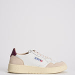 Sneakers uomo Medalist low in suede beige e bordeaux AULM LS03 AUTRY 