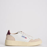 Sneakers uomo Medalist low in suede beige e bordeaux AULM LS03 AUTRY 