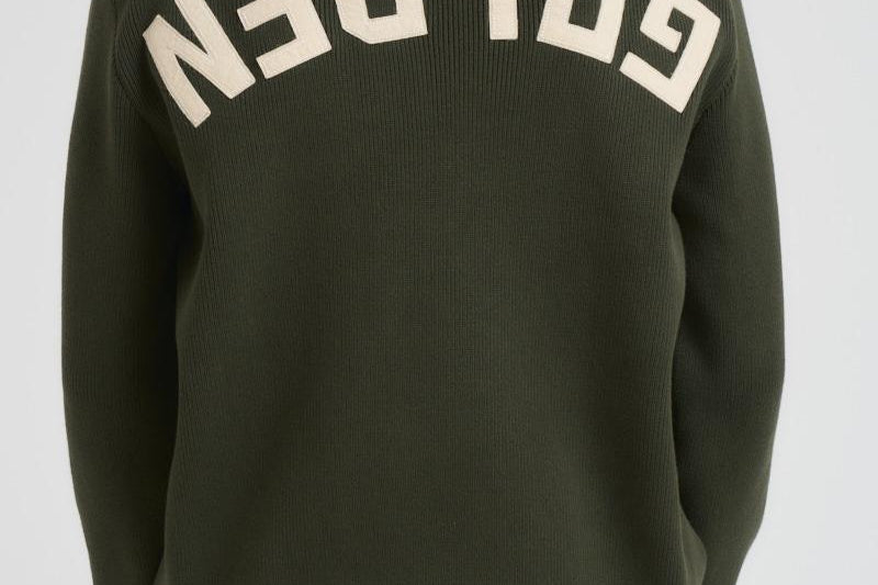 Maglia uomo girocollo verde GMP00841 P00197235674 GOLDEN GOOSE 