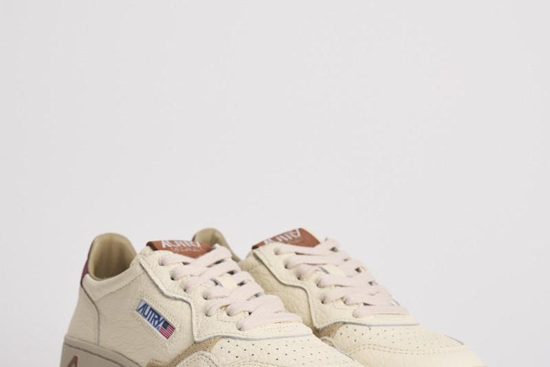 Sneakers donna Medalist panna, beige e bordeaux AULW NE10 AUTRY 
