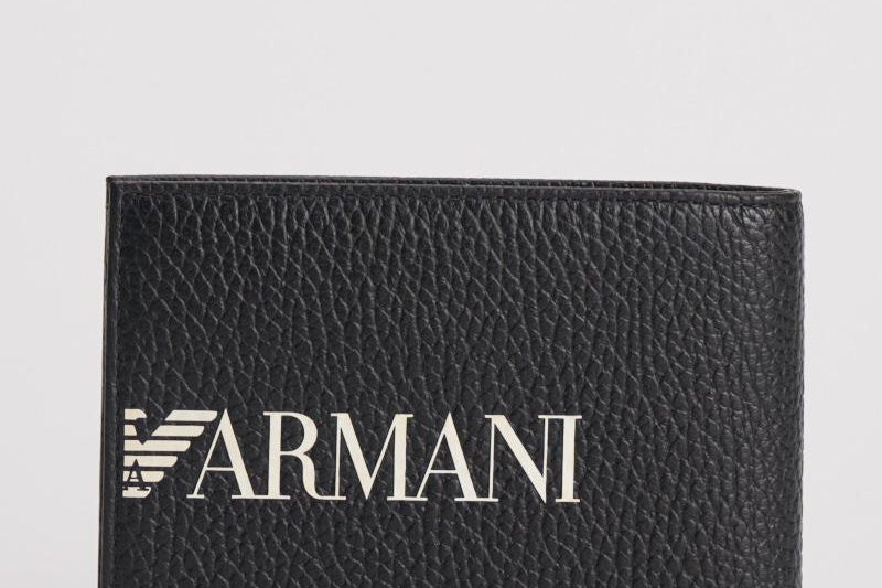 Portafoglio uomo nero con logo bianco EM003591 AF19355UC001 EMPORIO ARMANI 