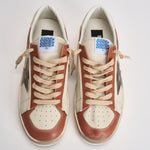 Sneakers uomo bianco e rosso mattone GMF00479 F00852612488 GOLDEN GOOSE 