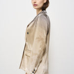Giacca donna doppiopetto in seta Adastrgum beige 12226 514923 PIERRE-LOUIS MASCIA 