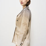 Giacca donna doppiopetto in seta Adastrgum beige 12226 514923 PIERRE-LOUIS MASCIA 