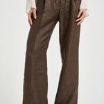 Pantalone donna con pinces marrone SIMONA VT1502BROWN BERWICH 
