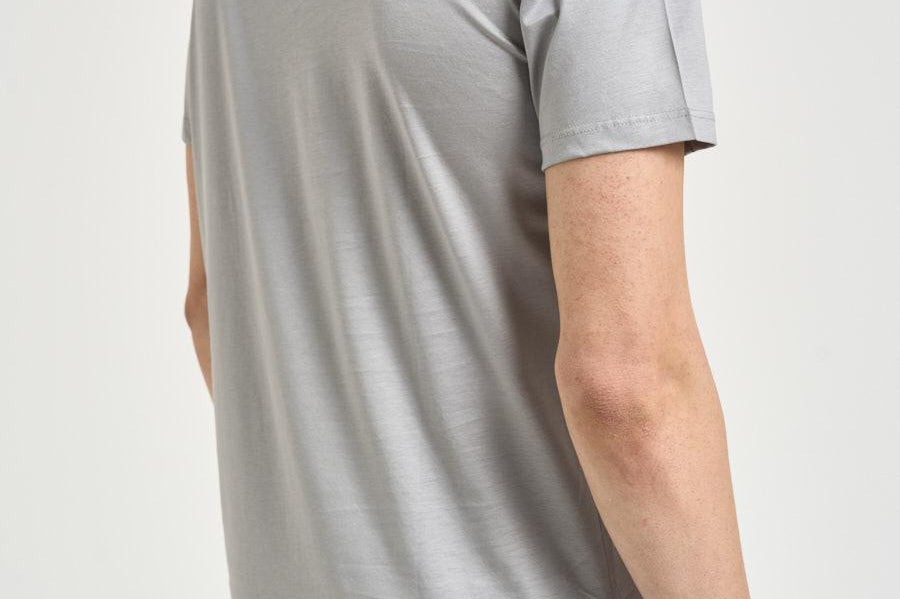 T-shirt uomo girocollo grigio chiaro SH000760 SILVER ACCADEMIE TESSILI 