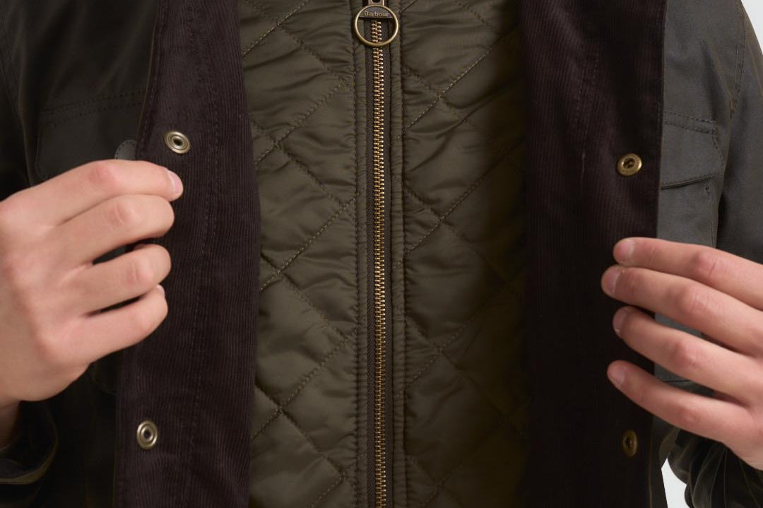 Gicca uomo in cotone cerato Ogston oliva MWX0700 OL51 BARBOUR 