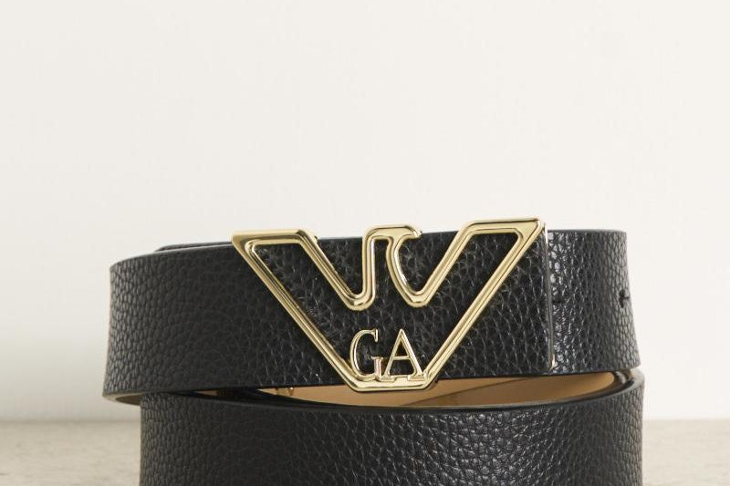 Cintura in pelle con fibbia argento Y3I048 YZB0X80001 EMPORIO ARMANI 
