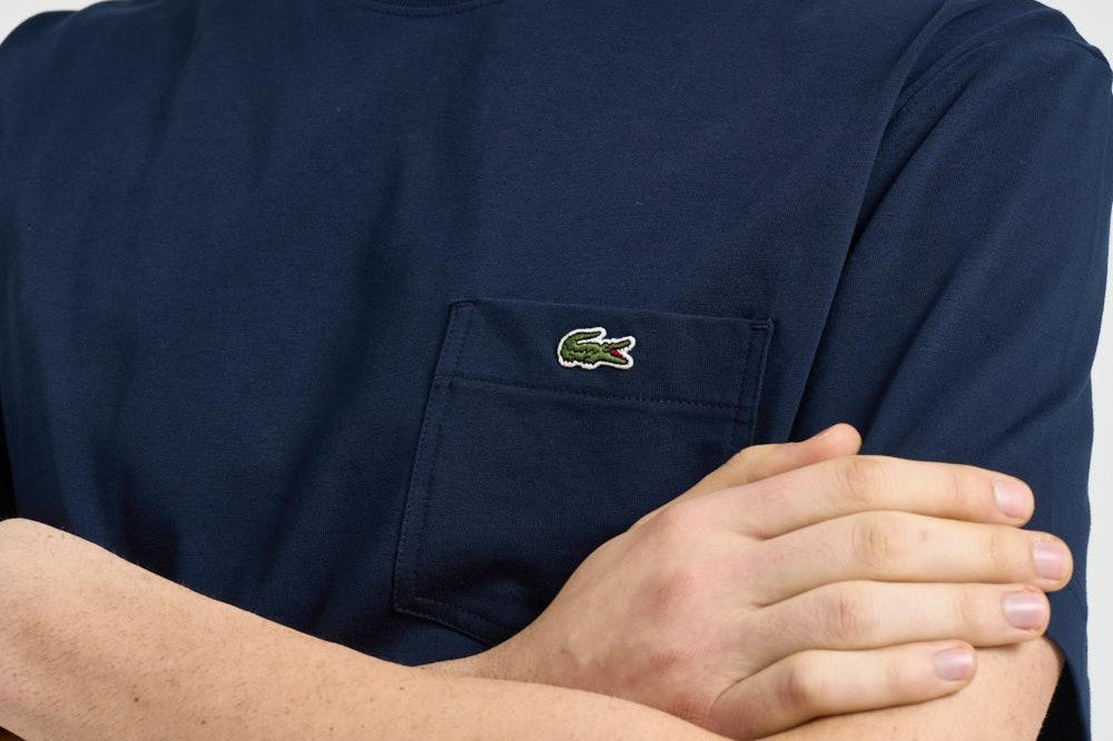 T-shirt uomo girocollo blu TH2827 166 LACOSTE 