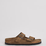 Sandalo uomo Arizona in suede marrone 1030865U DARK TEE BIRKENSTOCK 