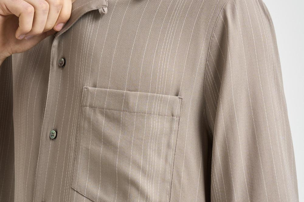 Camicia uomo a maniche corte tortora GMP02612 P00232760398 GOLDEN GOOSE 